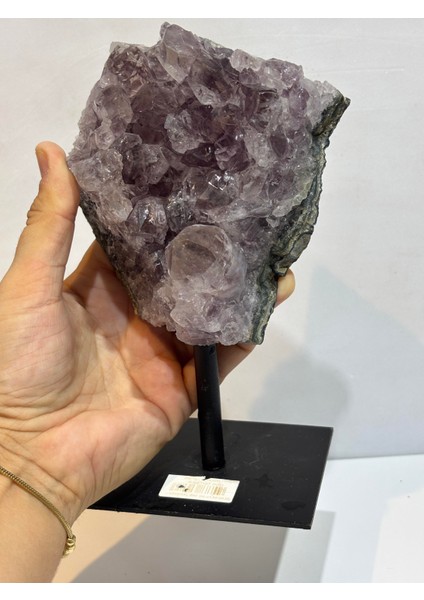 Brezilya Ametist Doğaltaş Siyah Demir Stantlı indirimleri