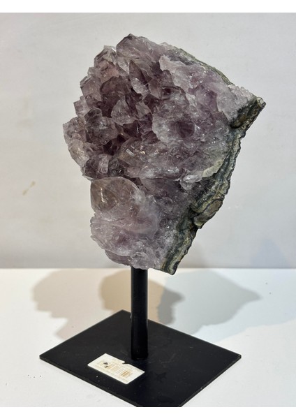 Brezilya Ametist Doğaltaş Siyah Demir Stantlı