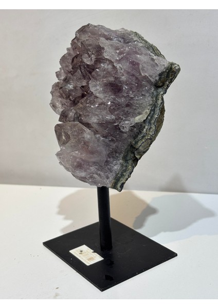 Brezilya Ametist Doğaltaş Siyah Demir Stantlı