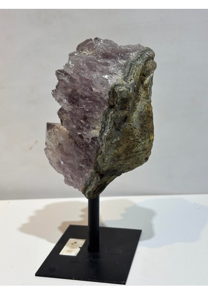 Brezilya Ametist Doğaltaş Siyah Demir Stantlı