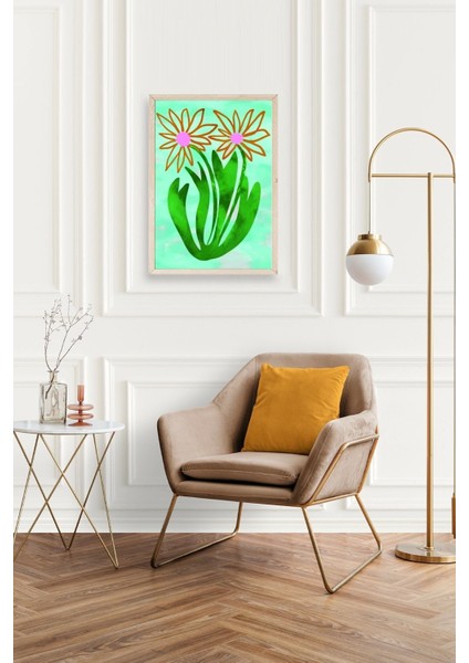 Çiçekler Ahşap Çerçeveli Tablo fiyatları