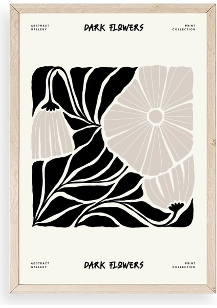 Çiçek Ahşap Çerçeveli Tablo