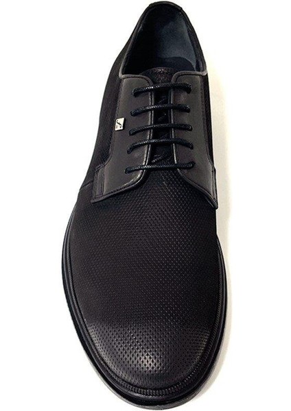 Siyah Nubuk Deri Bağcıklı Erkek Ayakkabı 9125 983 46 modelleri