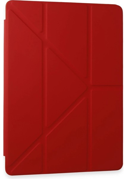 Samsung Galaxy Tab A9 Kılıf Kalemlikli Mars Tablet Kılıfı - KIRMIZI-(5796) - M839R542-K6683