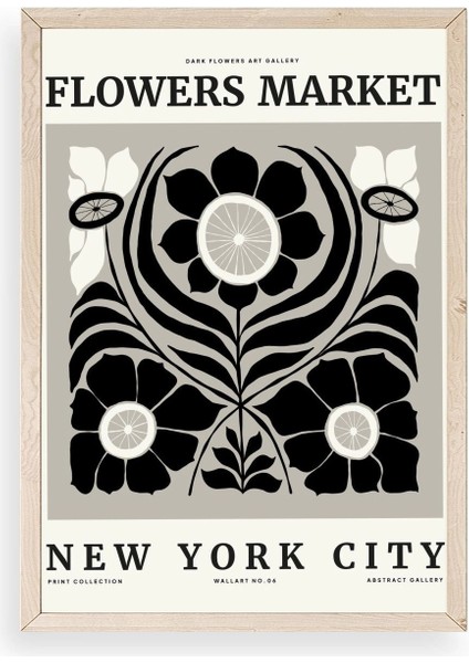 Çiçek Ahşap Çerçeveli Tablo