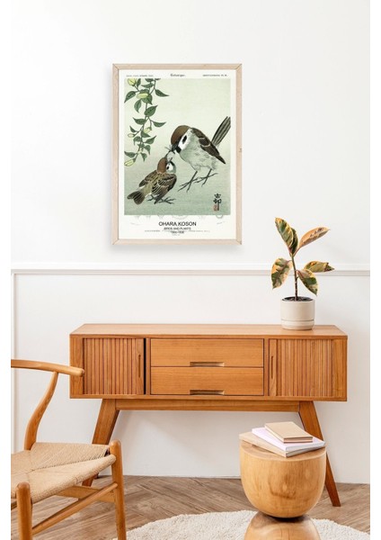 Kuşlar Ahşap Çerçeveli Tablo modelleri