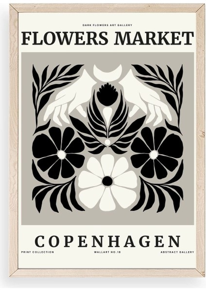 Çiçek Ahşap Çerçeveli Tablo