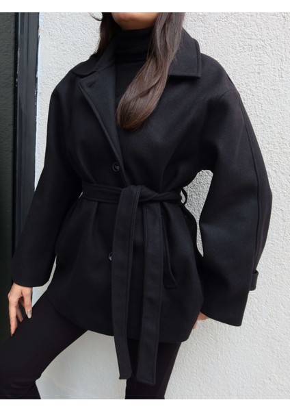 Bağlamalı Kısa Kaşe Kaban modelleri