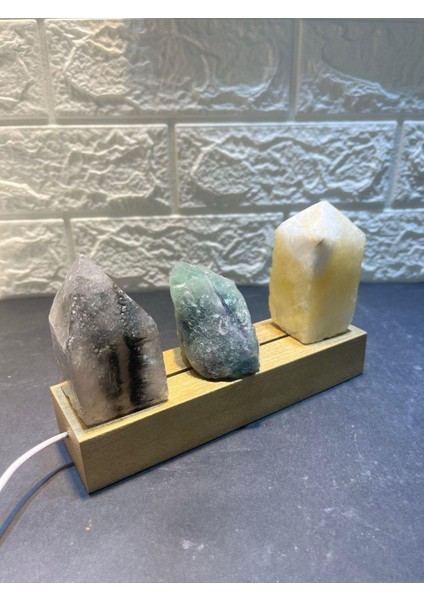 3 Lü Doğaltaş Lamba Zihin Güçlendirici Etkili Doğaltaşlar