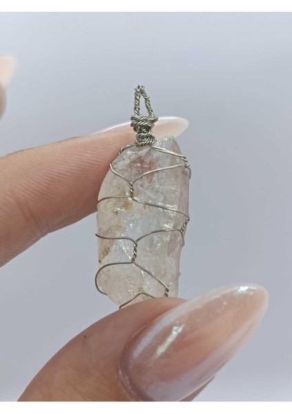 Krıstal Kuvars Kolye Ucu Doğaltaş indirimleri