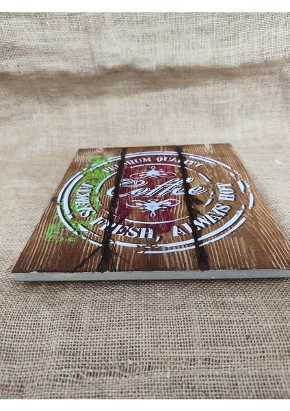 Elaca Ahşap Bohem Eskitme Siyah Beyaz Kahve Desenli Duvar Balkon Mutfak Kahve Çay Köşesi Ev Oda Dekoratif Tablosu modelleri