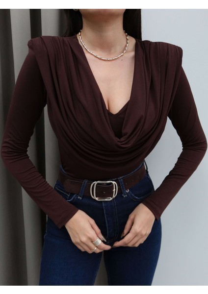 Ön Drapeli Uzun Kol Bluz fiyatları