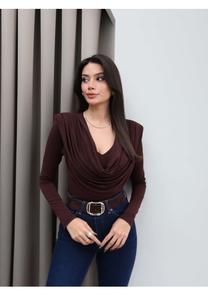 Ön Drapeli Uzun Kol Bluz modelleri