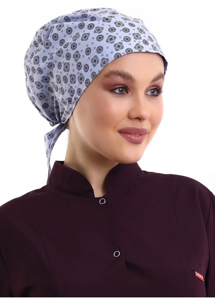 Tesettür Bone - 2301 Mavi Kilim Desenli fiyatları