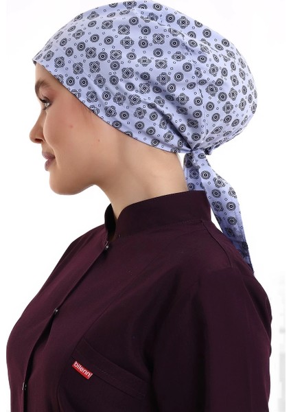 Tesettür Bone - 2301 Mavi Kilim Desenli fırsatları