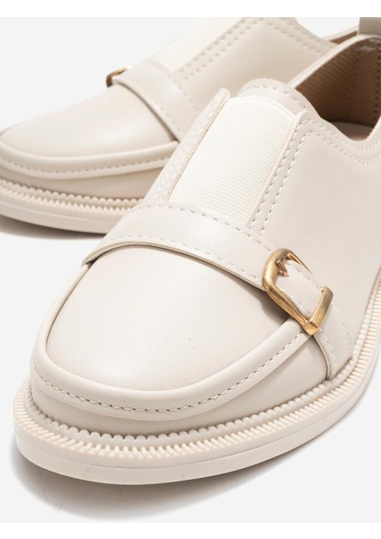 Lastikli Günlük Kadın Ayakkabı Bej modelleri