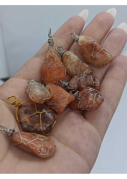 Güneş Taşı Kolye Ucu Doğaltaş