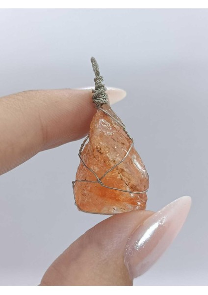 Güneş Taşı Kolye Ucu Doğaltaş fırsatları