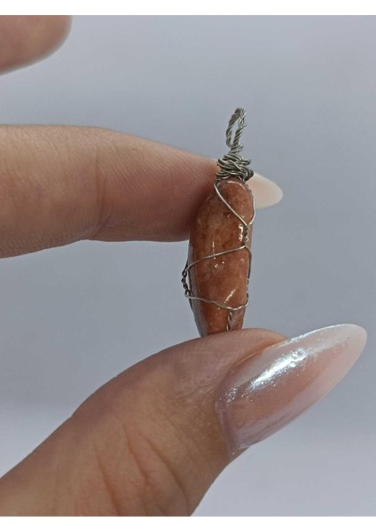 Güneş Taşı Kolye Ucu Doğaltaş