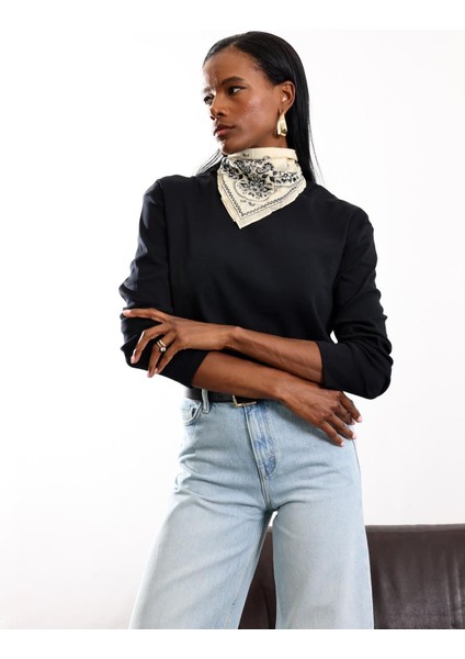 Siyah Basic Uzun Kollu Tişort 24151