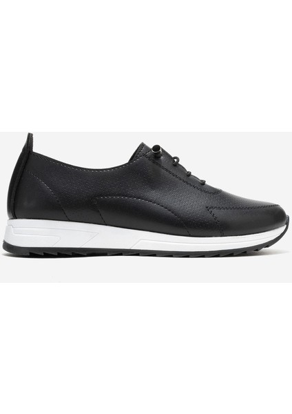 Kum Baskılı Yumuşak Tabanlı Kadın Ayakkabı Siyah Cilt fiyatları