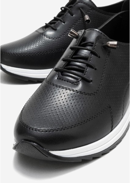 Kum Baskılı Yumuşak Tabanlı Kadın Ayakkabı Siyah Cilt modelleri