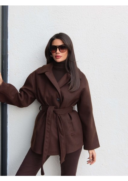 Bağlamalı Kısa Kaşe Kaban fırsatları