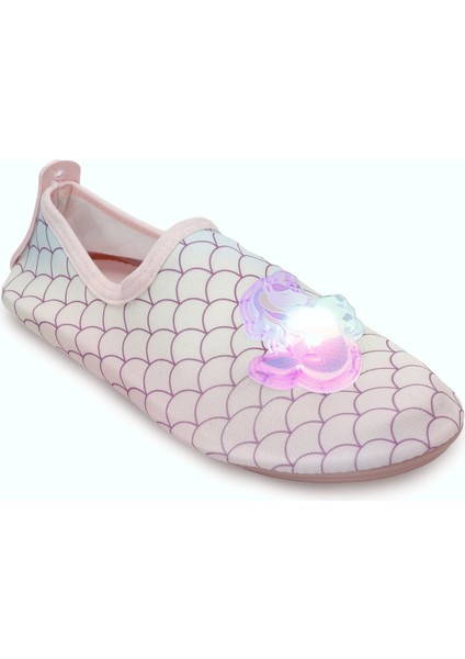 Işıklı Denizkızı Unicorn Figürlü Kaymaz Tabanlı Esnek Dayanıklı Çocuk Havuz Plaj Deniz Ayakkabısı fiyatları