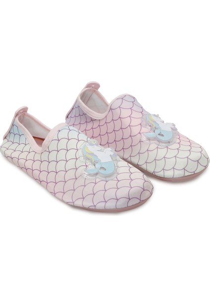 Işıklı Denizkızı Unicorn Figürlü Kaymaz Tabanlı Esnek Dayanıklı Çocuk Havuz Plaj Deniz Ayakkabısı fırsatları