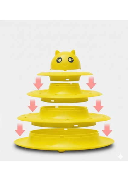 3 Katlı Kedi Oyuncağı Tower Of Tracks Eğitici Kedi Oyuncağı Interaktif Oyuncak fırsatları