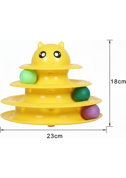3 Katlı Kedi Oyuncağı Tower Of Tracks Eğitici Kedi Oyuncağı Interaktif Oyuncak indirimleri