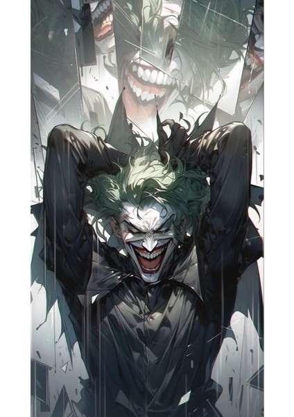 Joker Kapı Direk Kaplama Folyosu Baskılı Sticker Sağ-Sol 2 Adet 22*50 cm