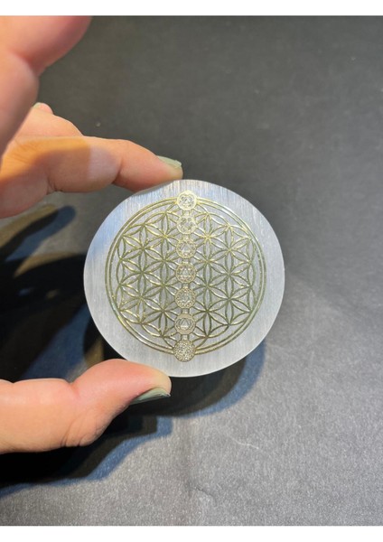 Selenit Disk Özel Sembollü Doğaltaş Arındırıcı