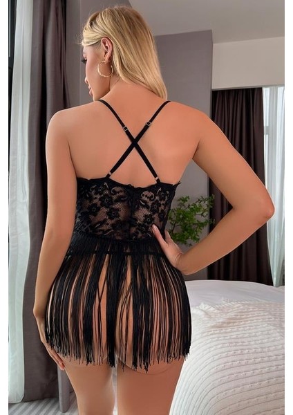 Püsküllü Fantezi Gecelik