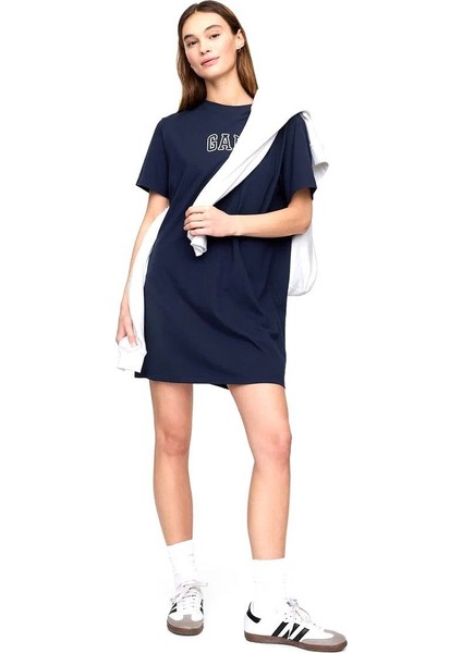 V-Frch Logo Tee Dress Kadın Elbıse