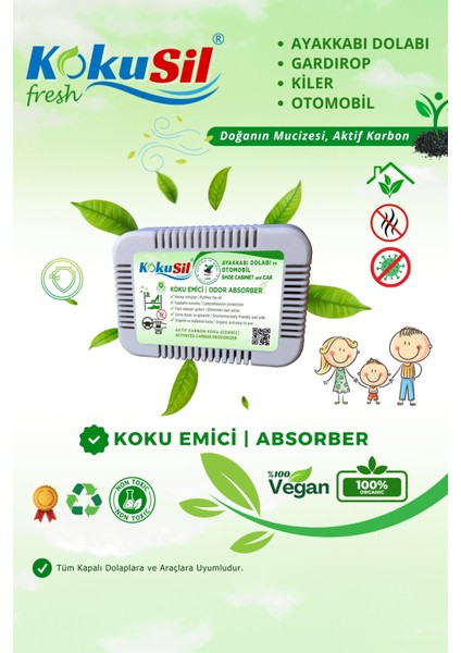 Kokusil Ayakkabı Dolabı Koku Giderici ve Koku Emici
