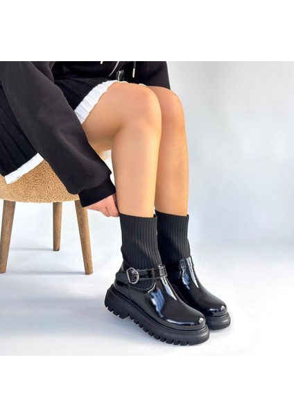 Zerta Premium Siyah Rugan Streçli Kadın Bot fırsatları