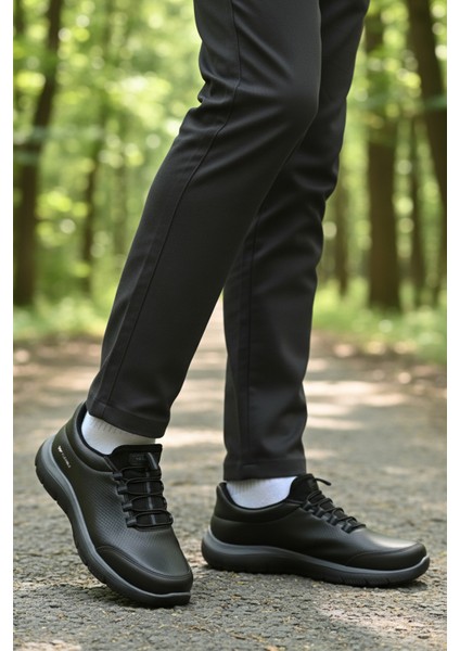 Siyah Bilekten Lastikli Erkek Spor Ayakkabı Flexible Pu M modelleri