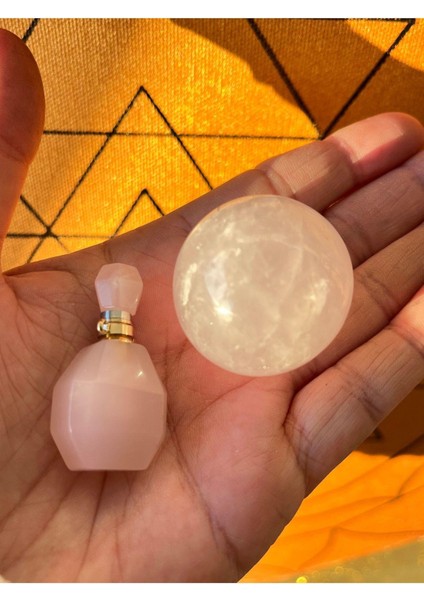 Aşk Kiti Pembe Kuvars Küre ve Pembe Kuvars Enerji Şişesi