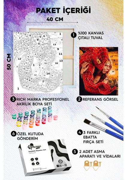 Örümcek Adamın Aşkı Sayılarla Boyama Seti fiyatları