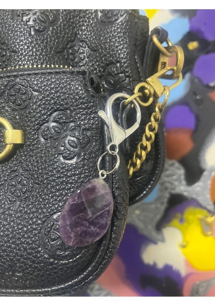 Ametist Doğaltaş Çanta - Cüzdan Charm fiyatları