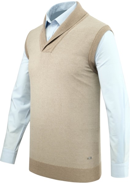 Erkek Şal Yaka Triko Süveter Noktalı Desen Klasik Kalıp - 5250H fiyatları