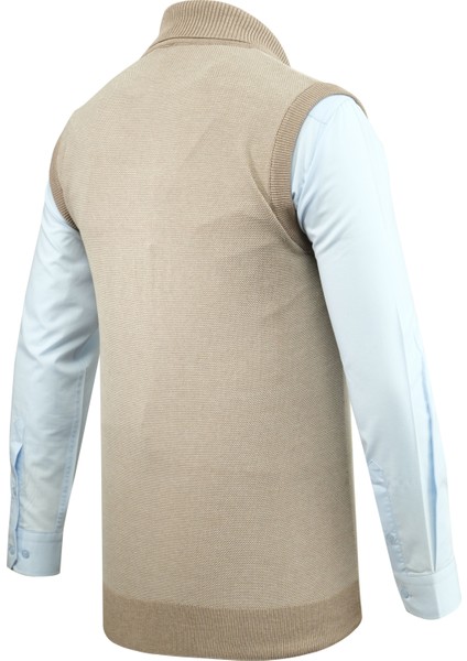 Erkek Şal Yaka Triko Süveter Noktalı Desen Klasik Kalıp - 5250H fırsatları