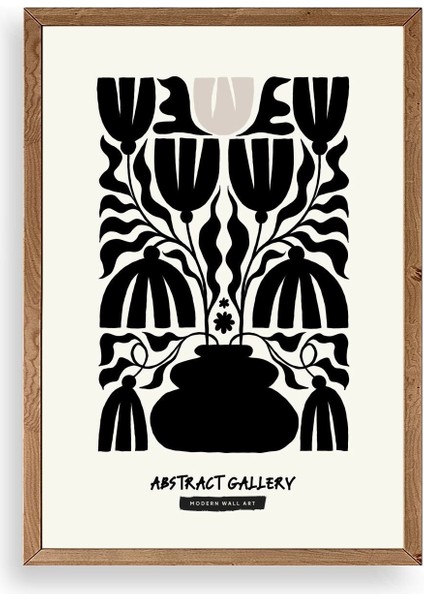 Çiçek Ahşap Çerçeveli Tablo