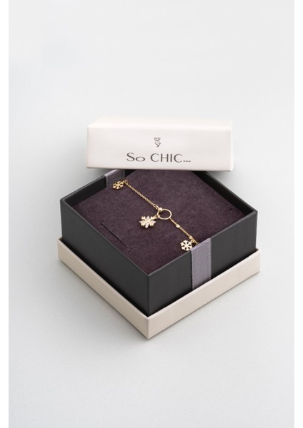 Kar Tanesi 18 Ayar Sarı Altın Kaplama 20 cm Gümüş Minimal Halhal fırsatları