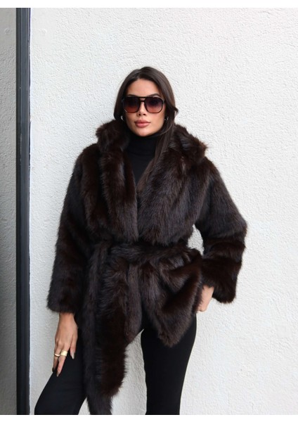 Kuşaklı Ithal Kürk Kaban