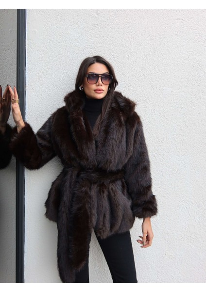 Kuşaklı Ithal Kürk Kaban fırsatları