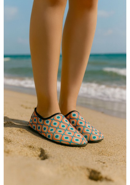 Eye Kaymaz Tabanlı Esnek Hafif Kadın Havuz Plaj Deniz Ayakkabısı