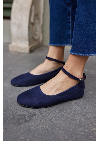 Silva Kadın Kahve Gercek Suet Atkı Detay Babet