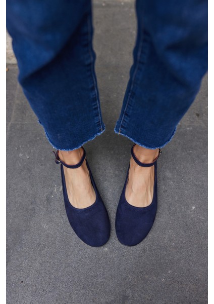 Silva Kadın Kahve Gercek Suet Atkı Detay Babet